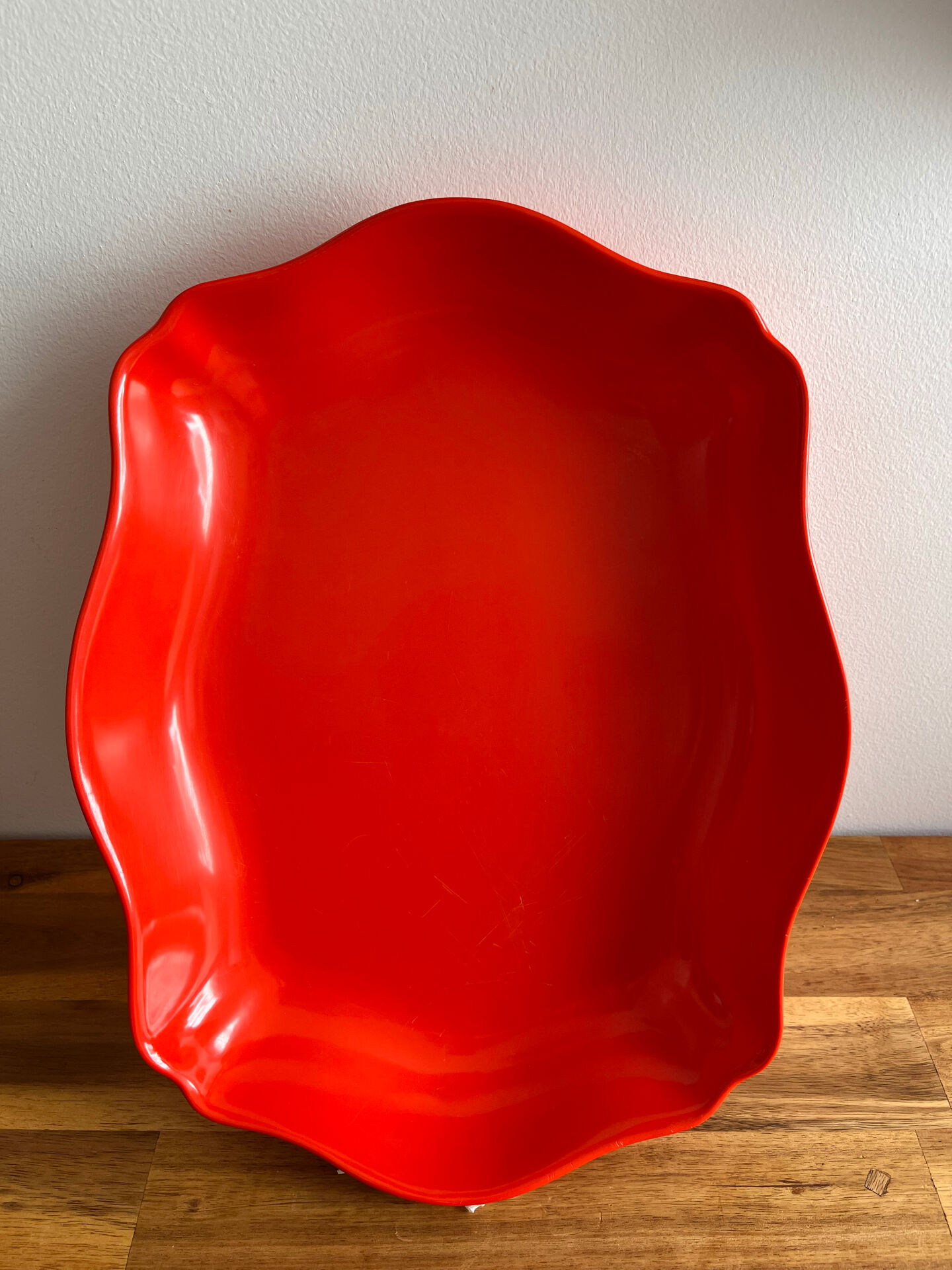 Large vintage Mepal Service Rosti plate – Adolfo Opel – Orange – years