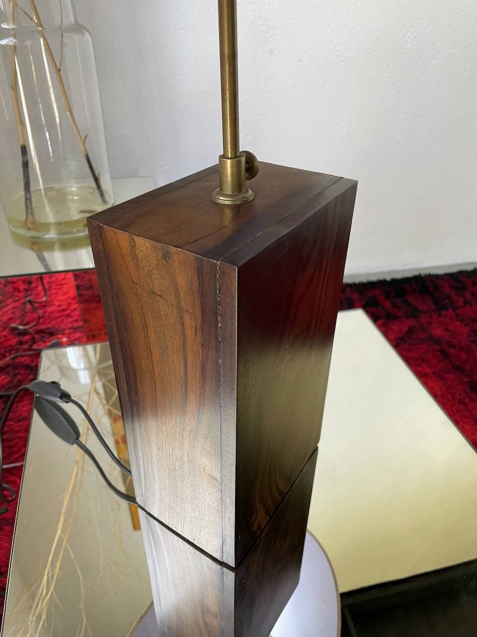 1950s wooden table lamp