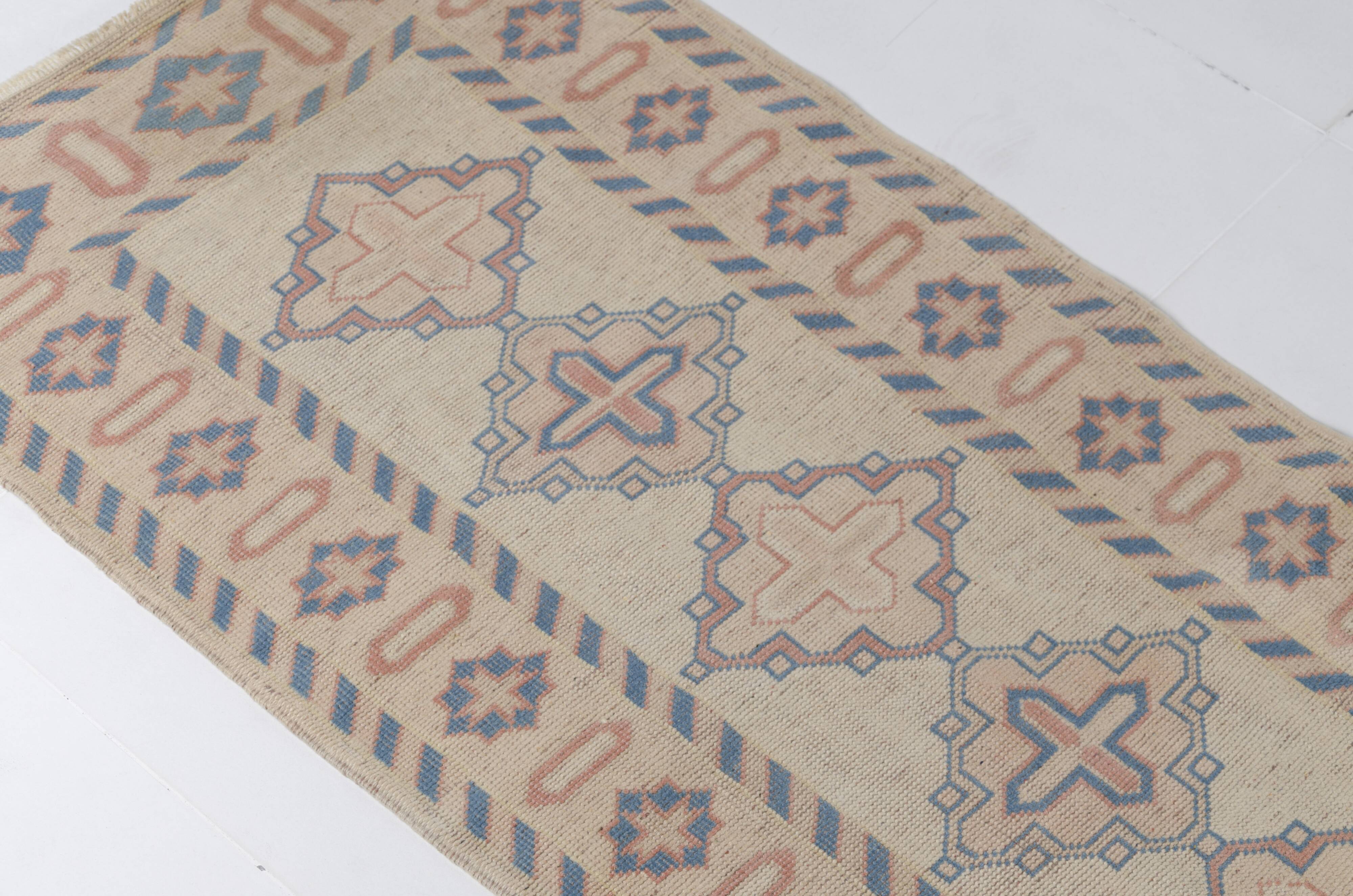Tapis couloir tissé à la main oushak