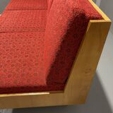 Mid-century folding sofa bed by Drevotvar, 1970s, Czechoslovakia