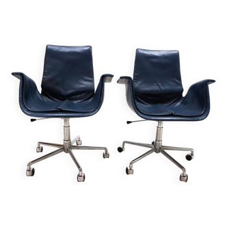 Lot de 2 chaises de bureau en cuir Kill International 6727 par Fabricius & Kastholm