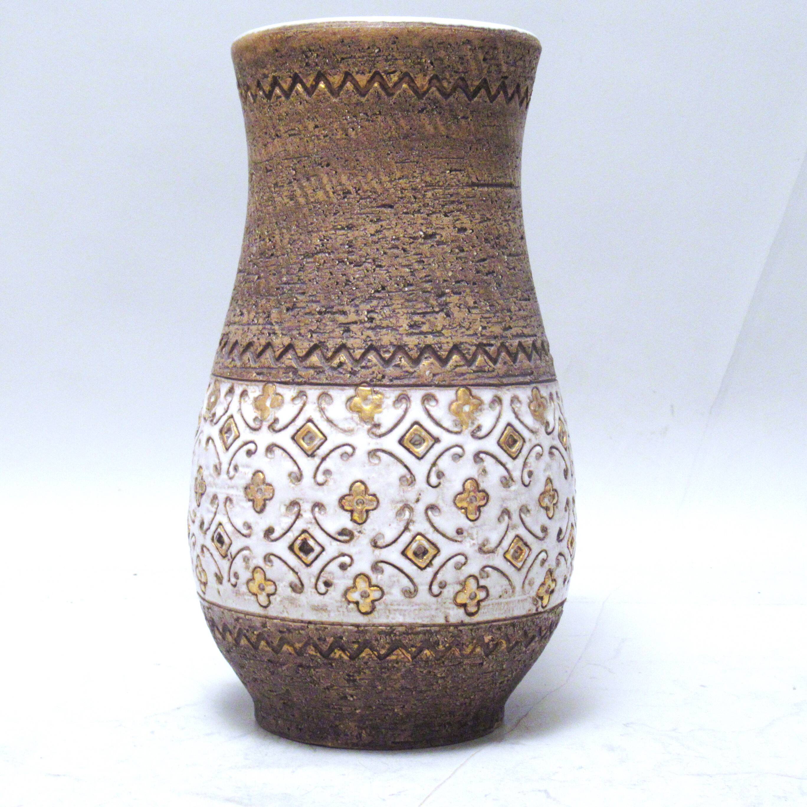 Aldo Londo Bitossi Brutalist Vase 1960s