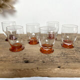 6 vintage liquor glasses