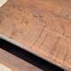 Solid oak bedside table and vintage compass legs