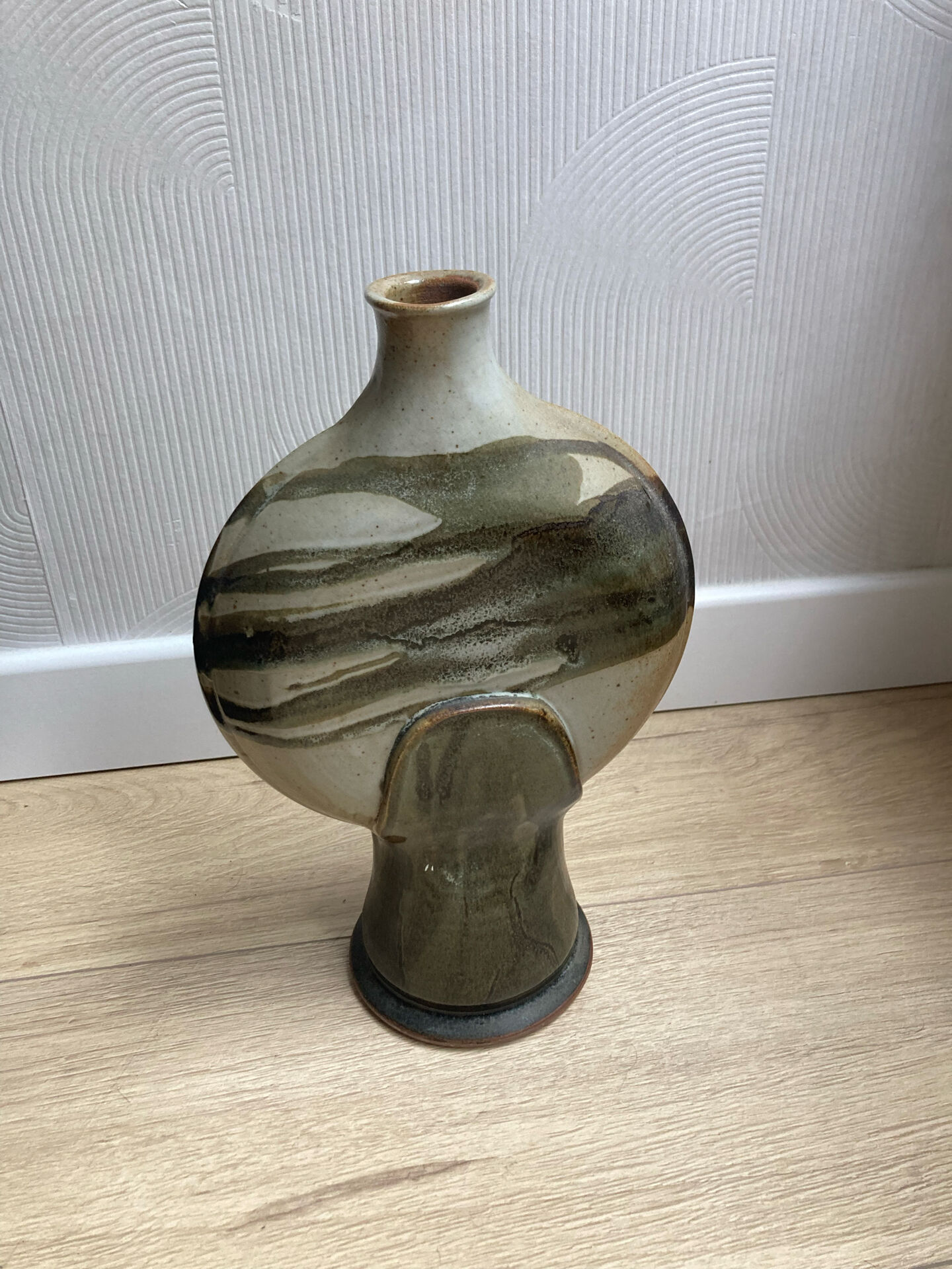 Lamp base or decorative object in stoneware