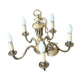 Gilded bronze chandelier in Louis XVI style, with 5 lights