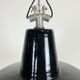 Black Enamel Industrial Factory Pendant Lamp, 1950s