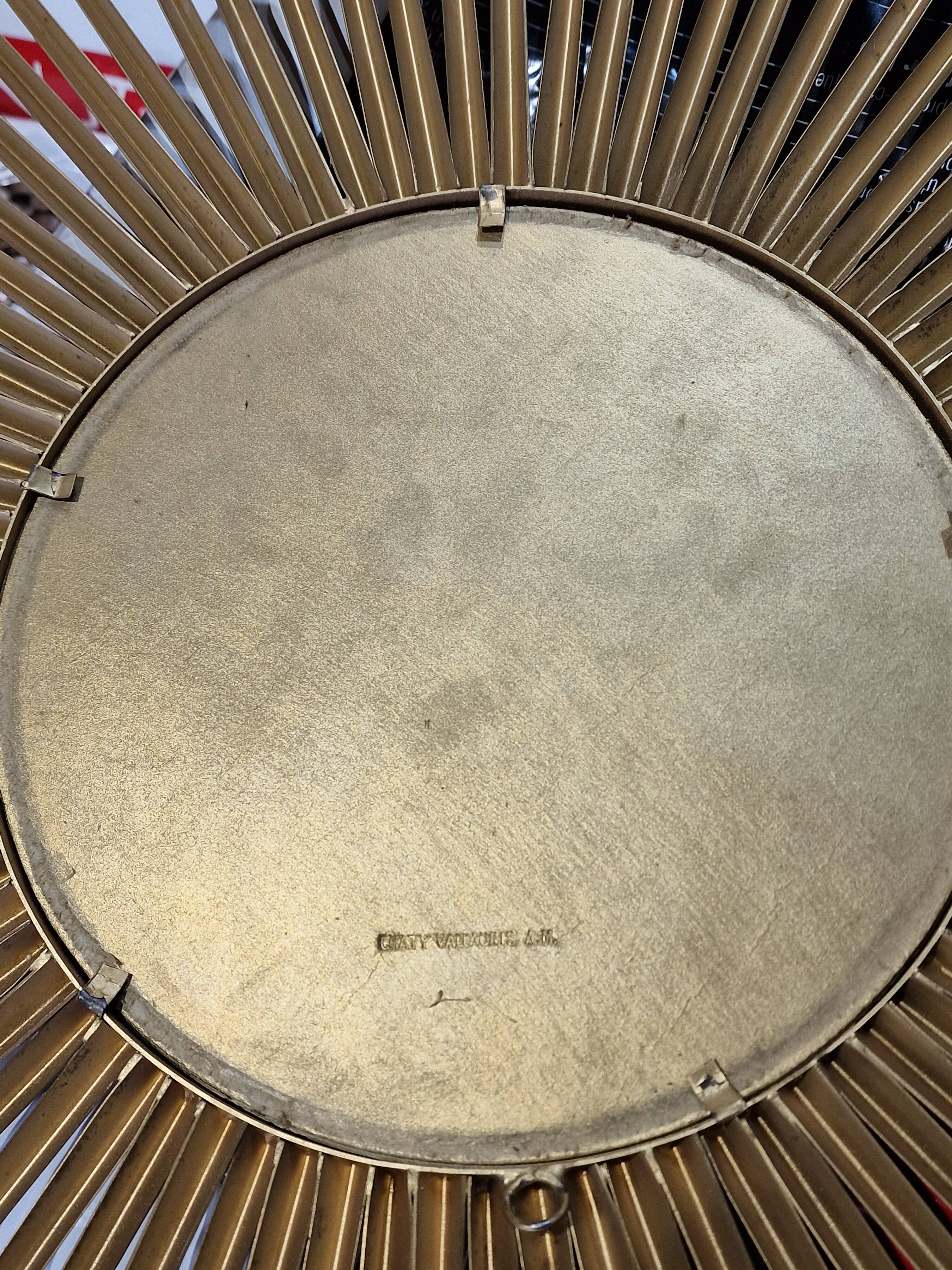 Miroir soleil vintage Chaty Vallauris A.M. – Grand modèle 83 cm