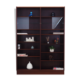 Bibliothèque en acajou, design danois, années 1970, production : Hundevad