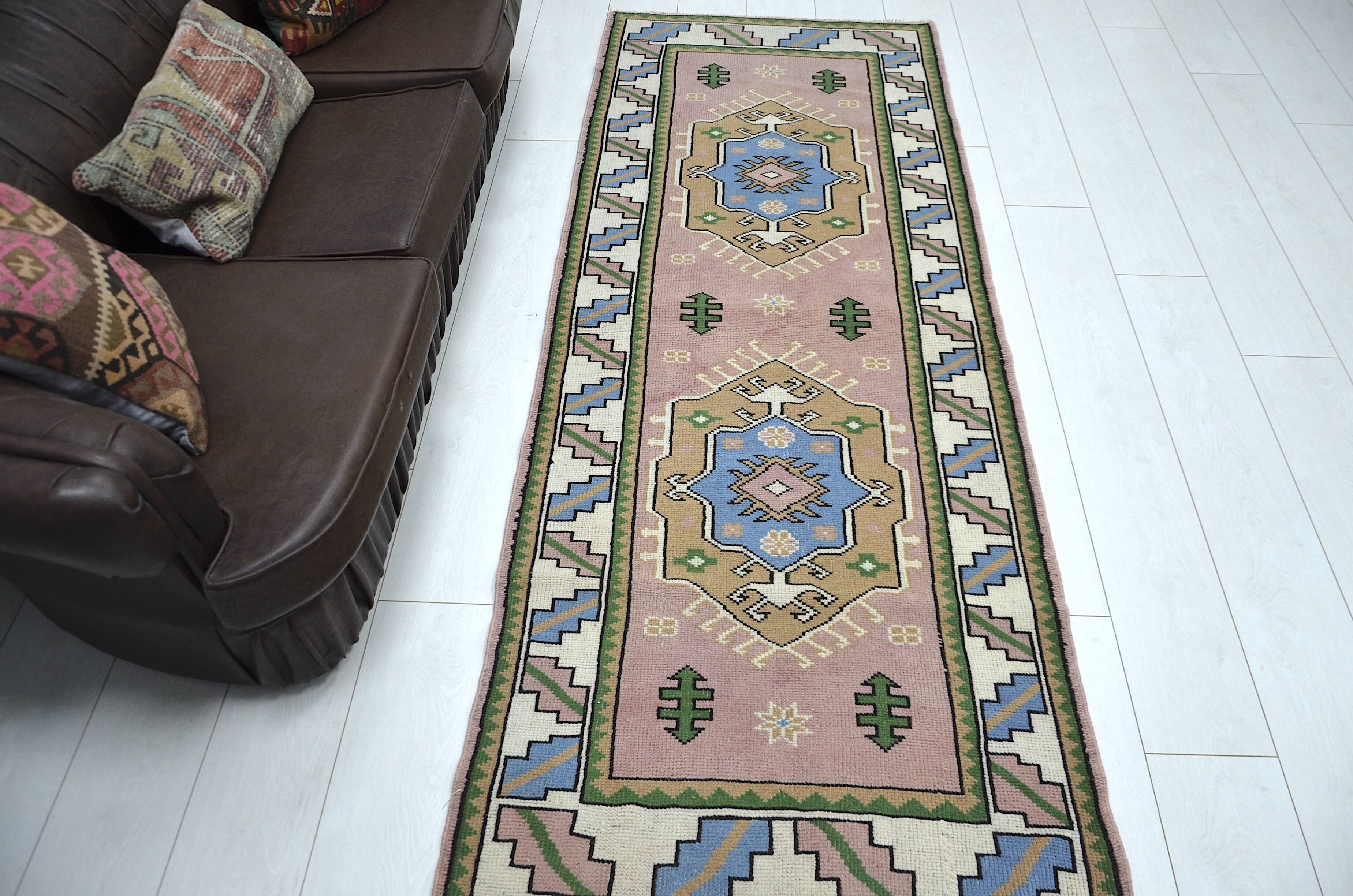 Reddish & Blue Anatolian Runner sku 2296.