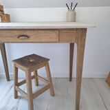Antique wooden desk – farmhouse table - chic country spirit