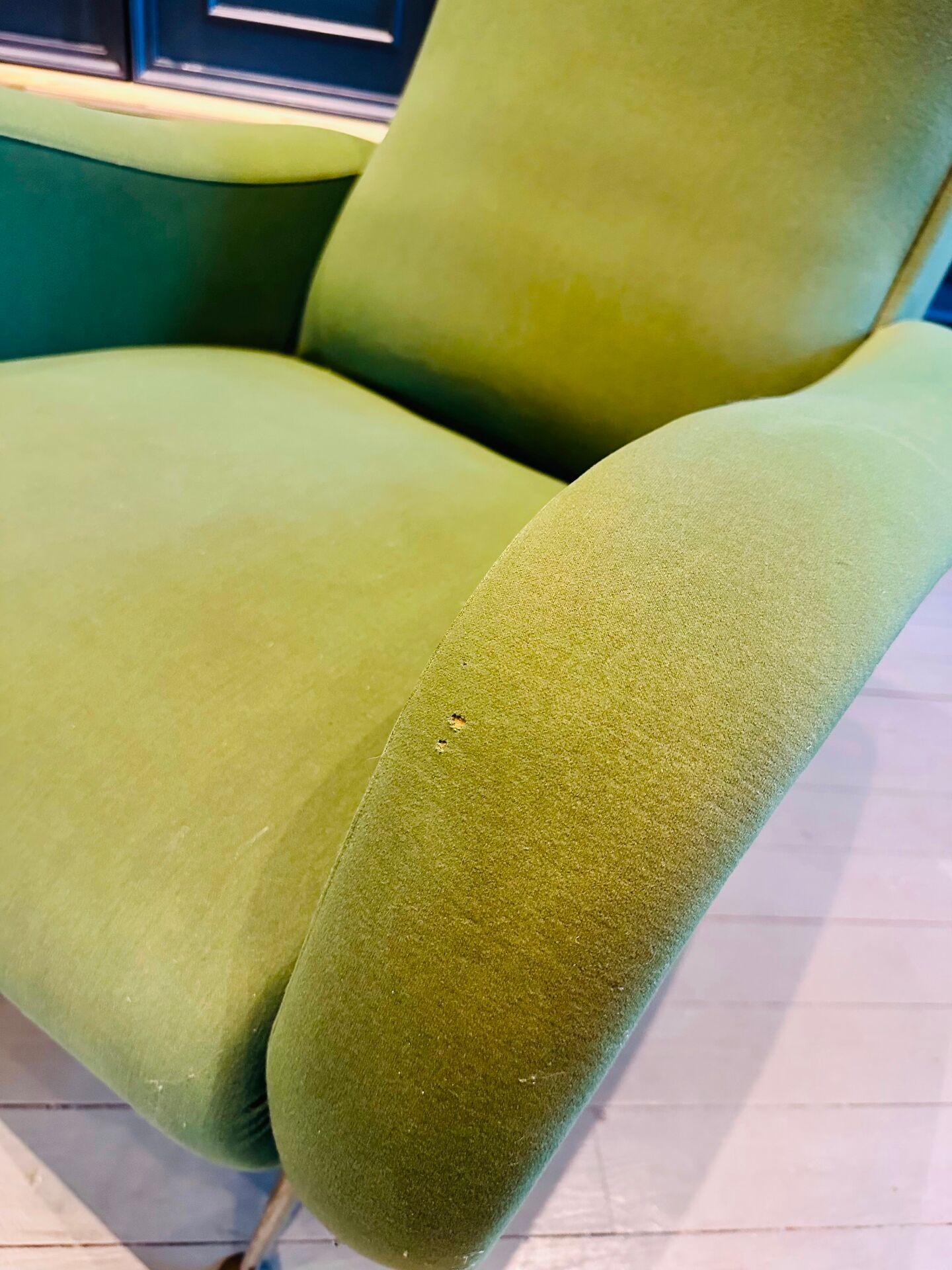 Pair of vintage mid-century organic design armchairs.