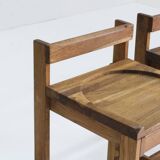 Vintage wooden bar stools 1960, set of 4