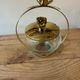 Vintage glass & gilded brass sweet jar / bonbonnière – Rose decor