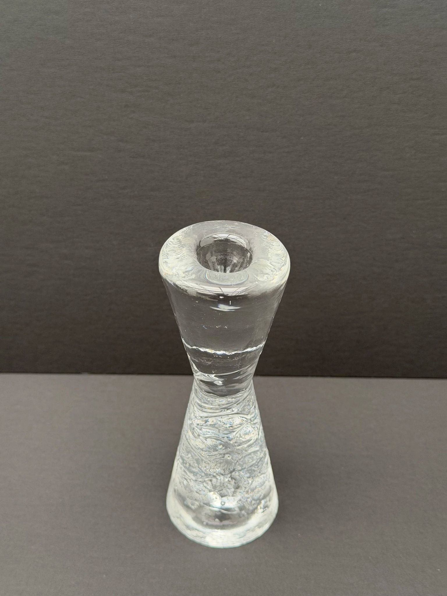 Candlestick by Timo Sarpaneva in molded glass, 1970
