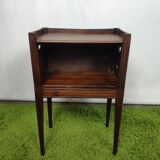 Old wooden bedside table