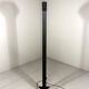 Italian steel tear plate and glass floor lamp 1980’s.