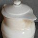 Covered pitcher in porcelain fire of Grigny XIXth stamped P.Precious