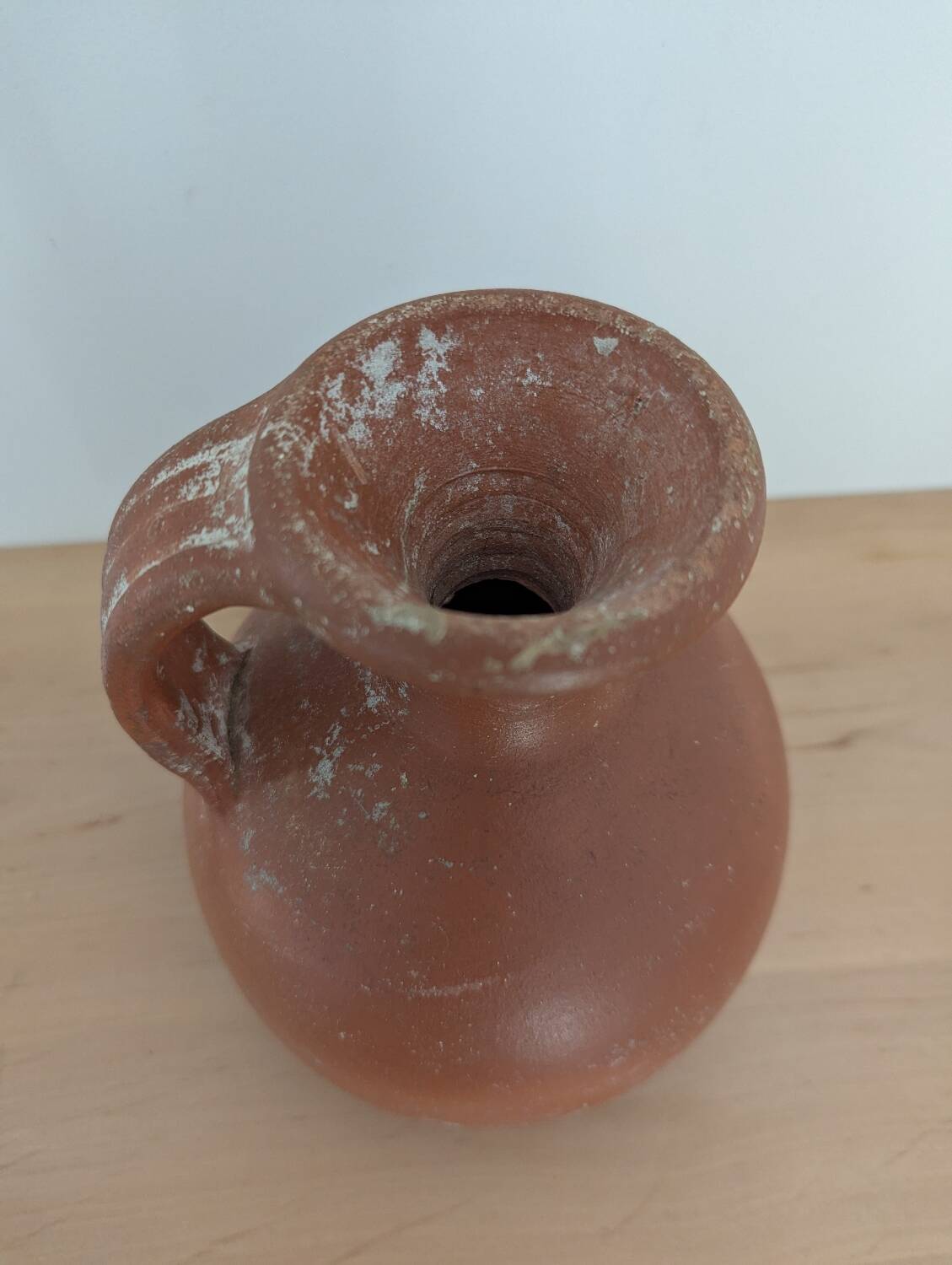 Terracotta amphora vase