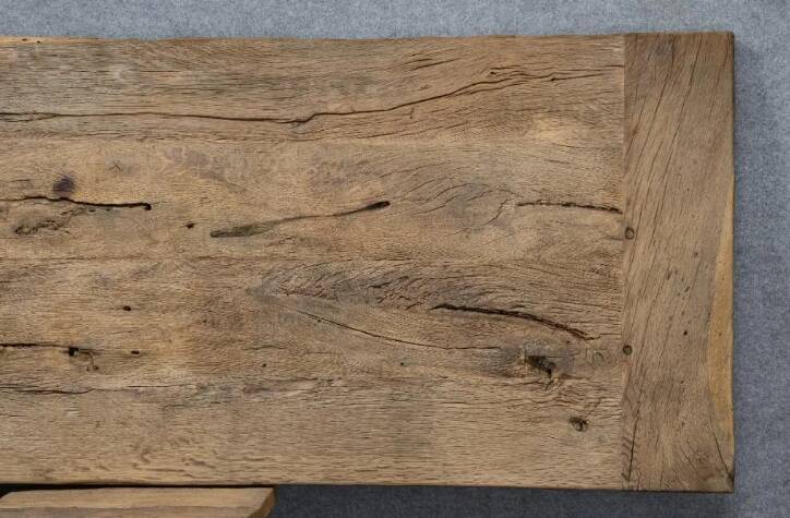222x90 Rustic Solid Oak Dining Table I Handmade from Reclaimed Oak