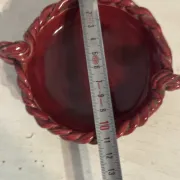Small red ceramic catchall signed Bily – 1950s