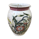 Vase grès Alsace Graessel beige décor ciselé made in France vintage