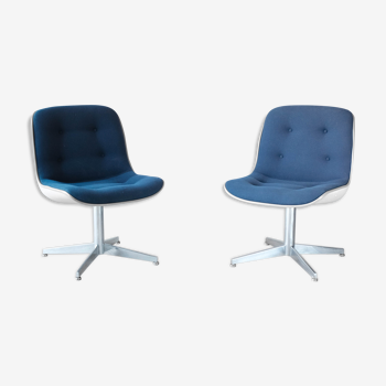 Pair of chairs of Randall Buck for Steelcase Strafor - 1970