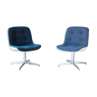 Pair of chairs of Randall Buck for Steelcase Strafor - 1970