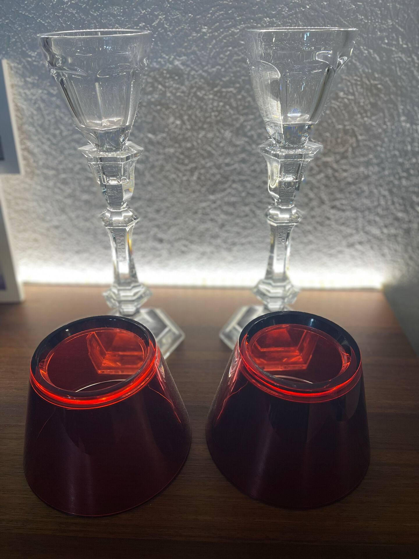 Baccarat Candle Holder Pair