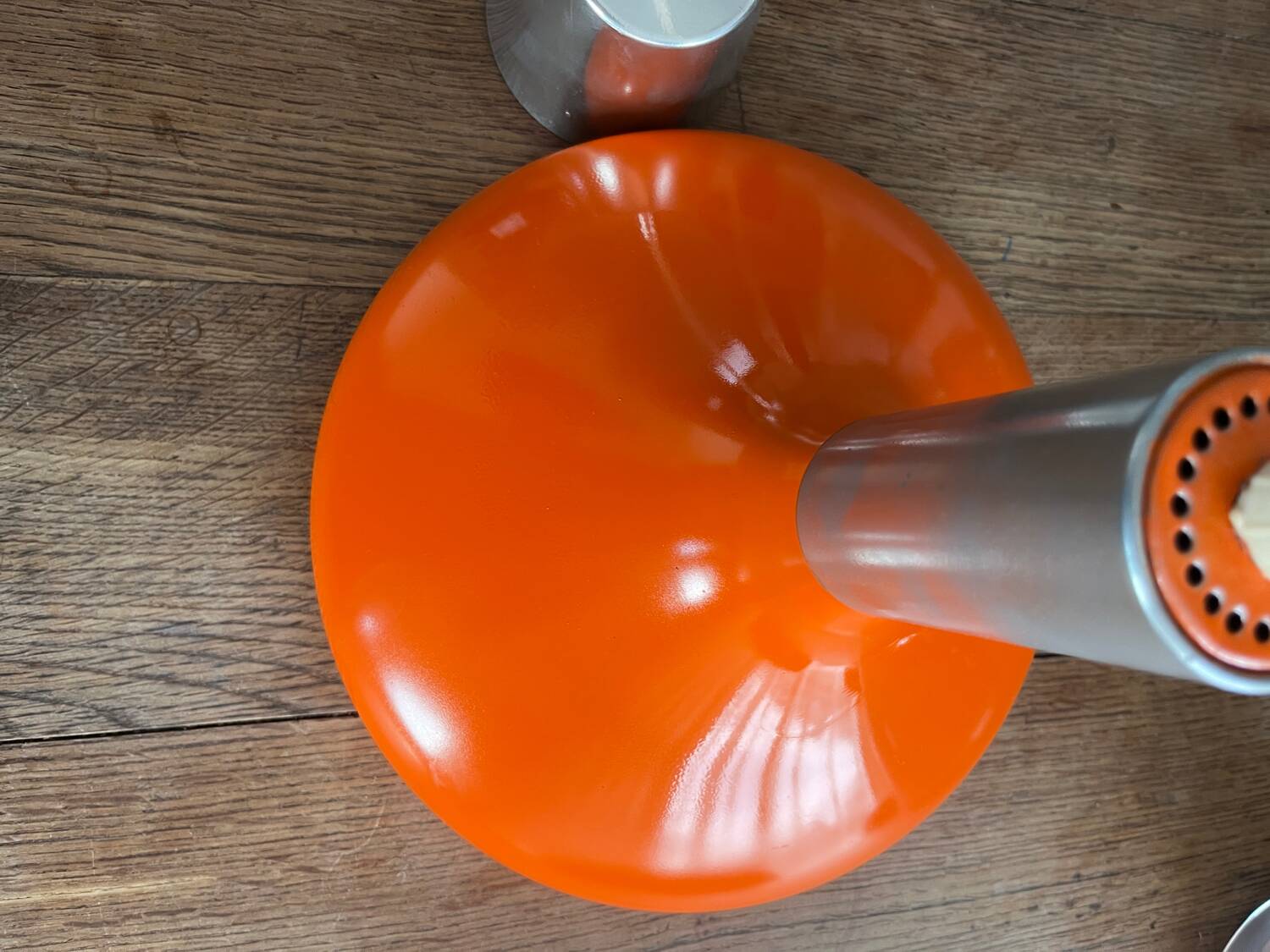 Space age orange 70s pendant light