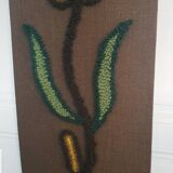 Grande tapisserie rétro à fleurs