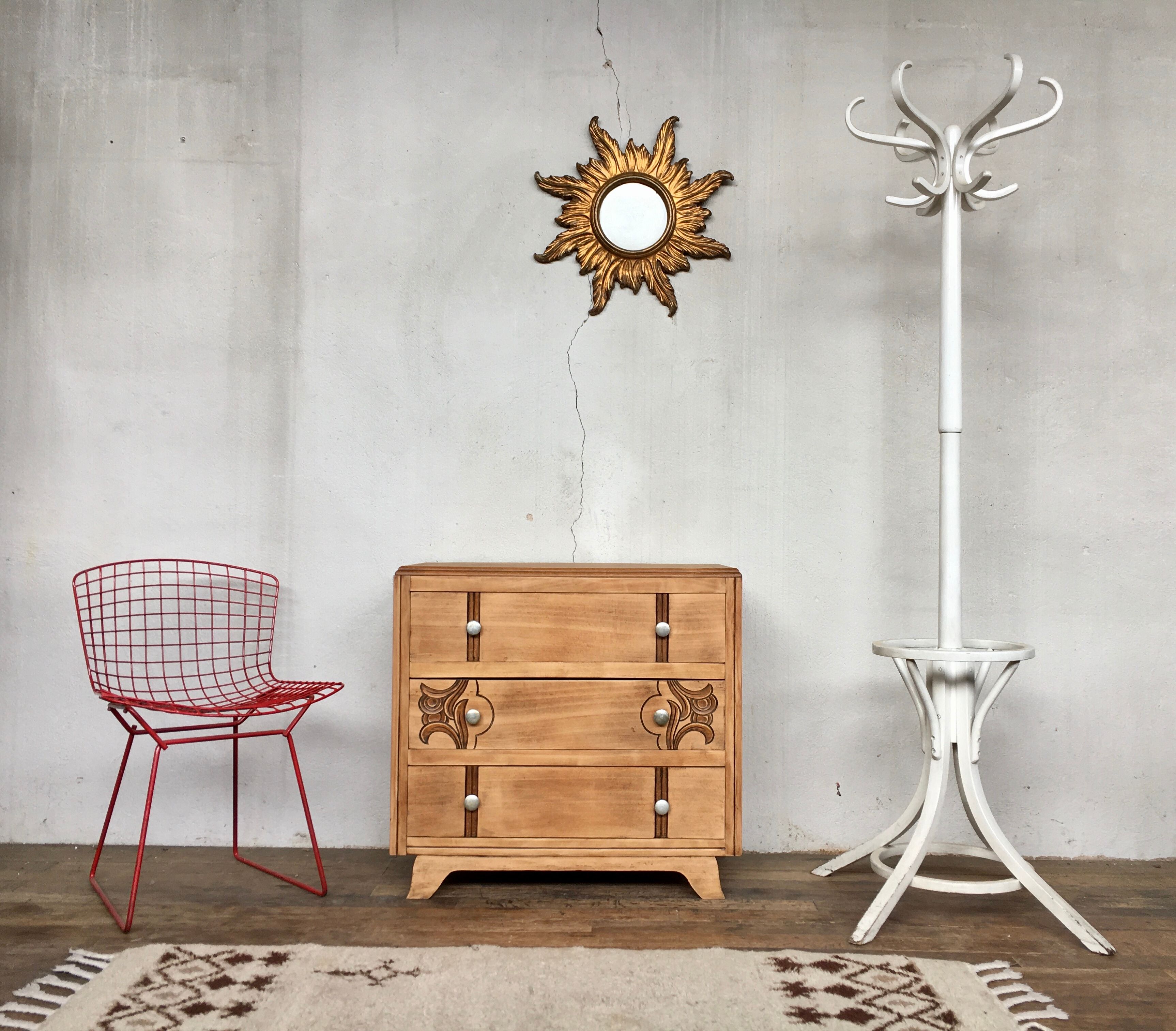 Commode Artdeco 1950 vintage pieds compas