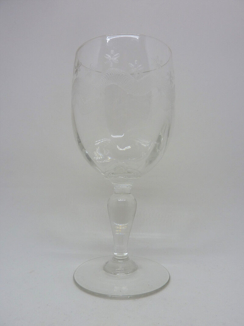 5 old engraved walking glasses