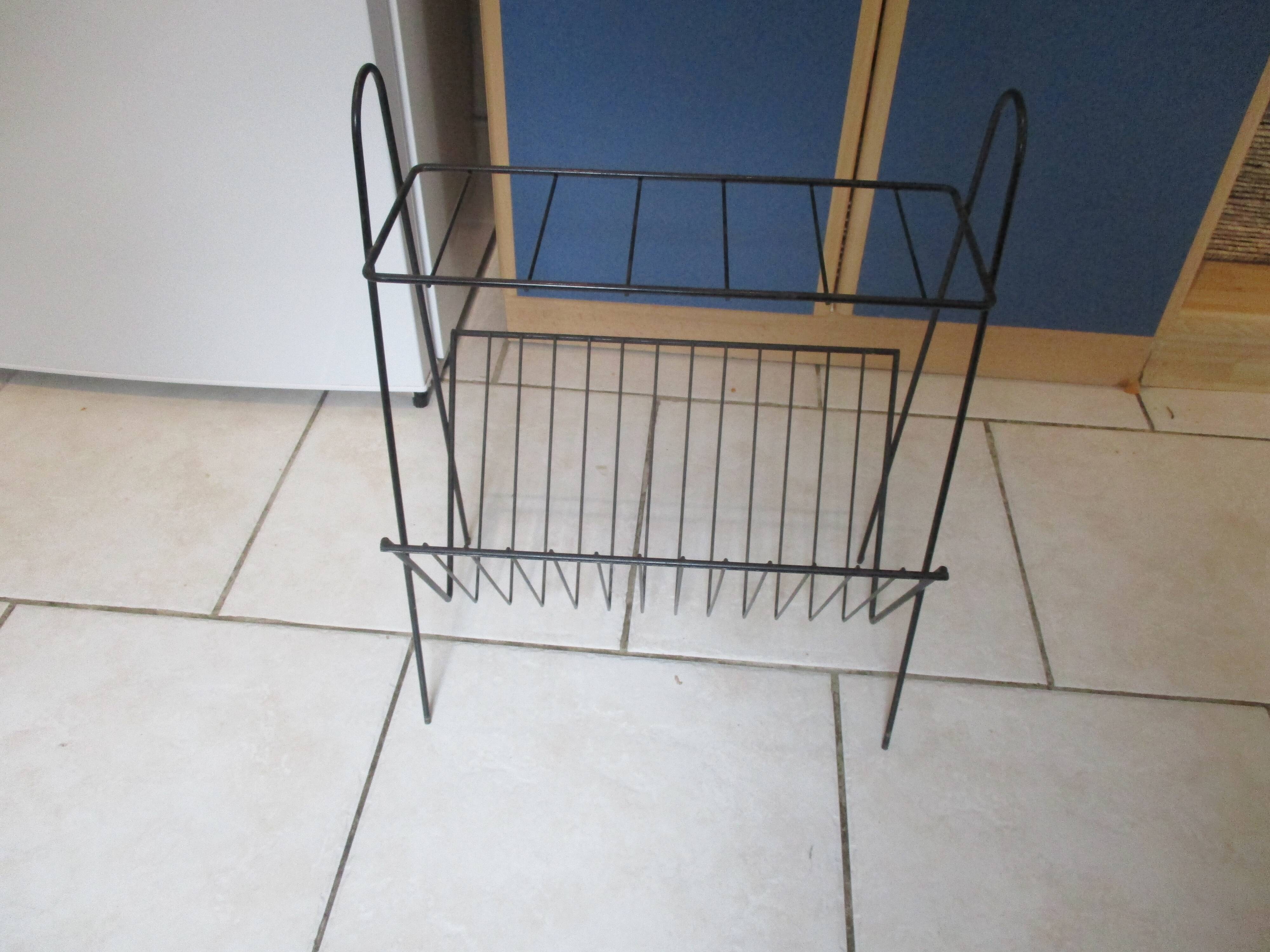 Vintage metal magazine holder year 50 60