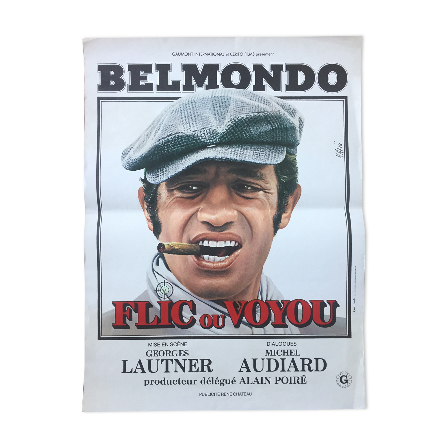 Cinema poster "Cop or rogue" Jean-Paul Belmondo 40x60cm 1979