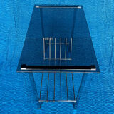 Vintage vinyl record/newspaper storage unit 1960-1970 chrome structure