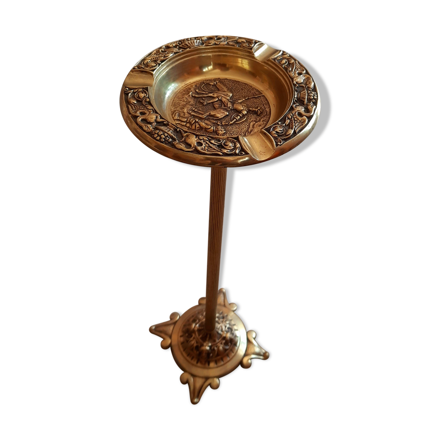 Solid bronze standing ashtray