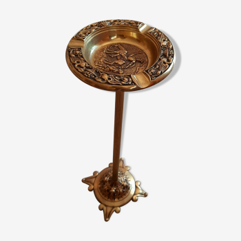 Solid bronze standing ashtray
