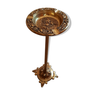 Solid bronze standing ashtray