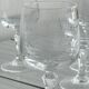 6 white wine glasses in chiseled crystal with floral motifs Matignon model.