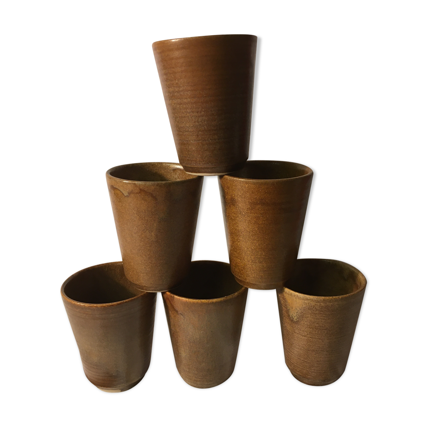 6 Digoin sandstone glasses