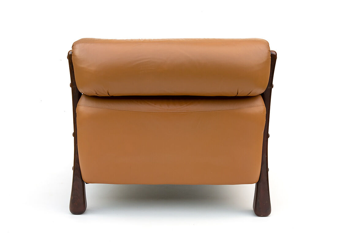 Mid-century leather lounge chair