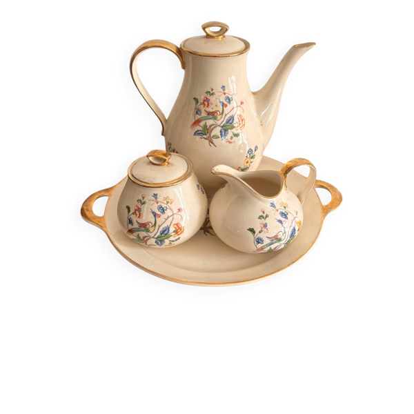 Service Thé Café Courtoisie Keramis Boch Louvière Art Déco Oiseau Phénix