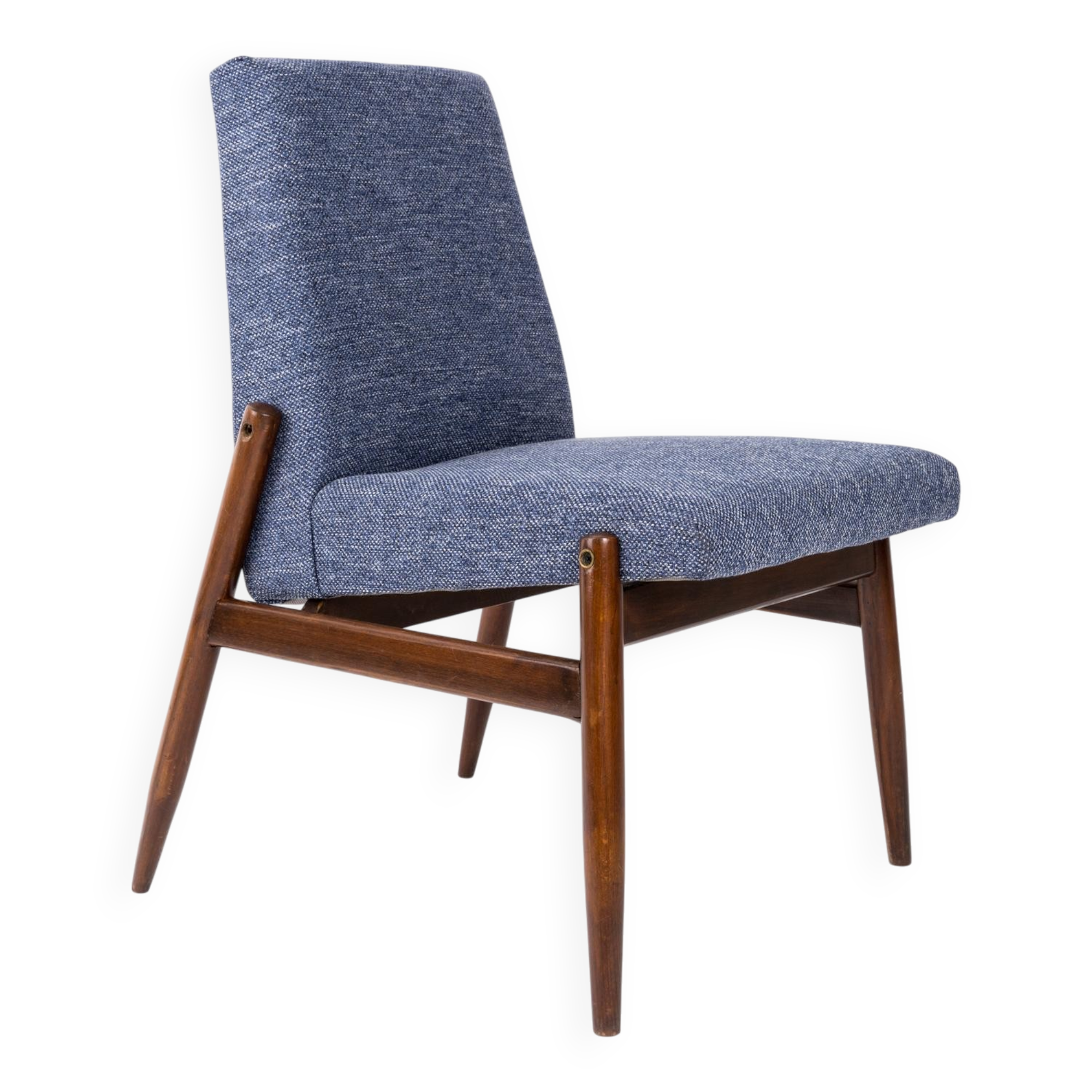 Navy blue Mid-Century armchair, model 300-227, Europe, 1960s