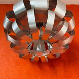 Ceiling lamp in aluminum slats 70s