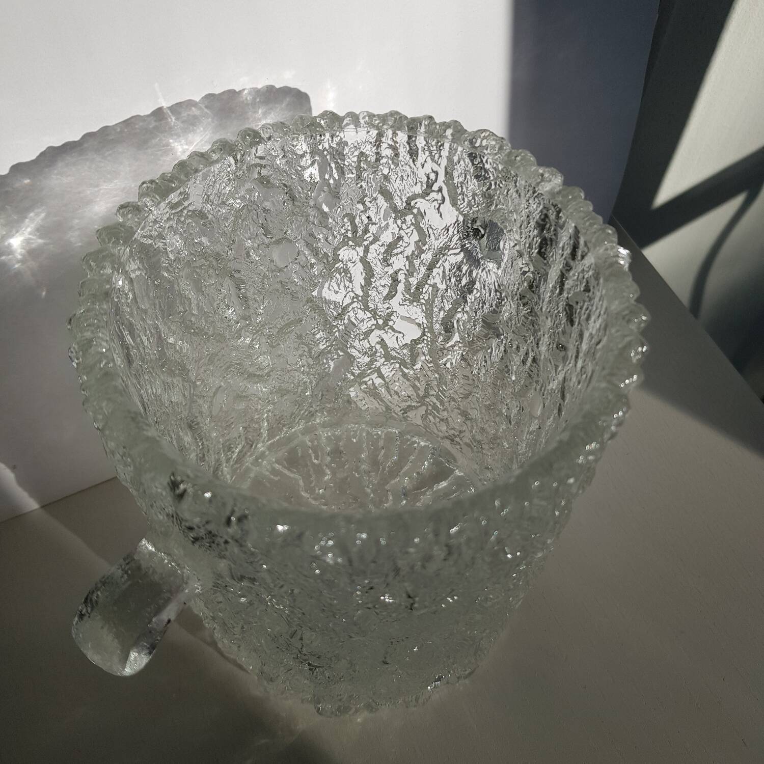 Eau à glace en verre du milieu du siècle