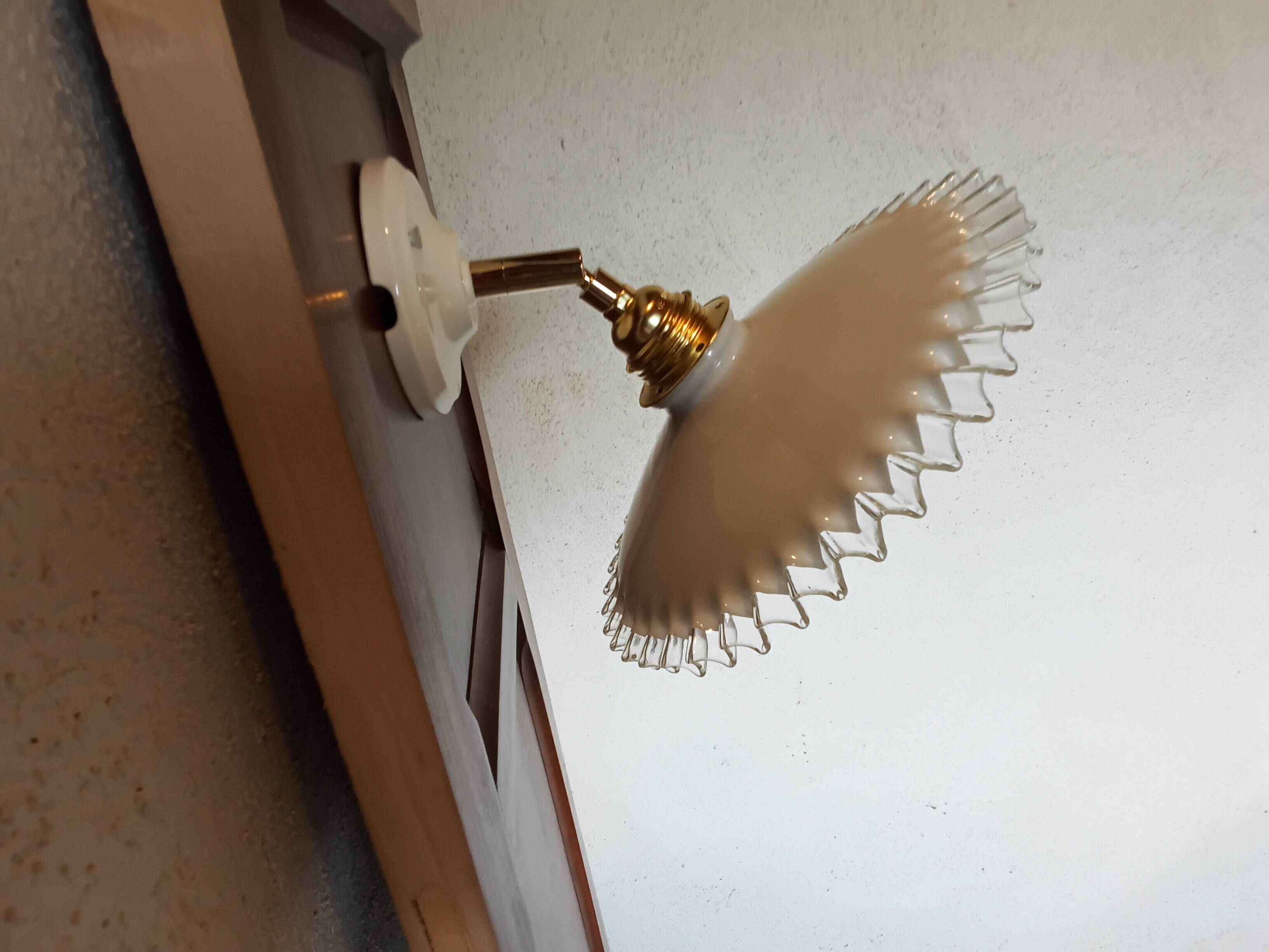 Vintage opaline wall light