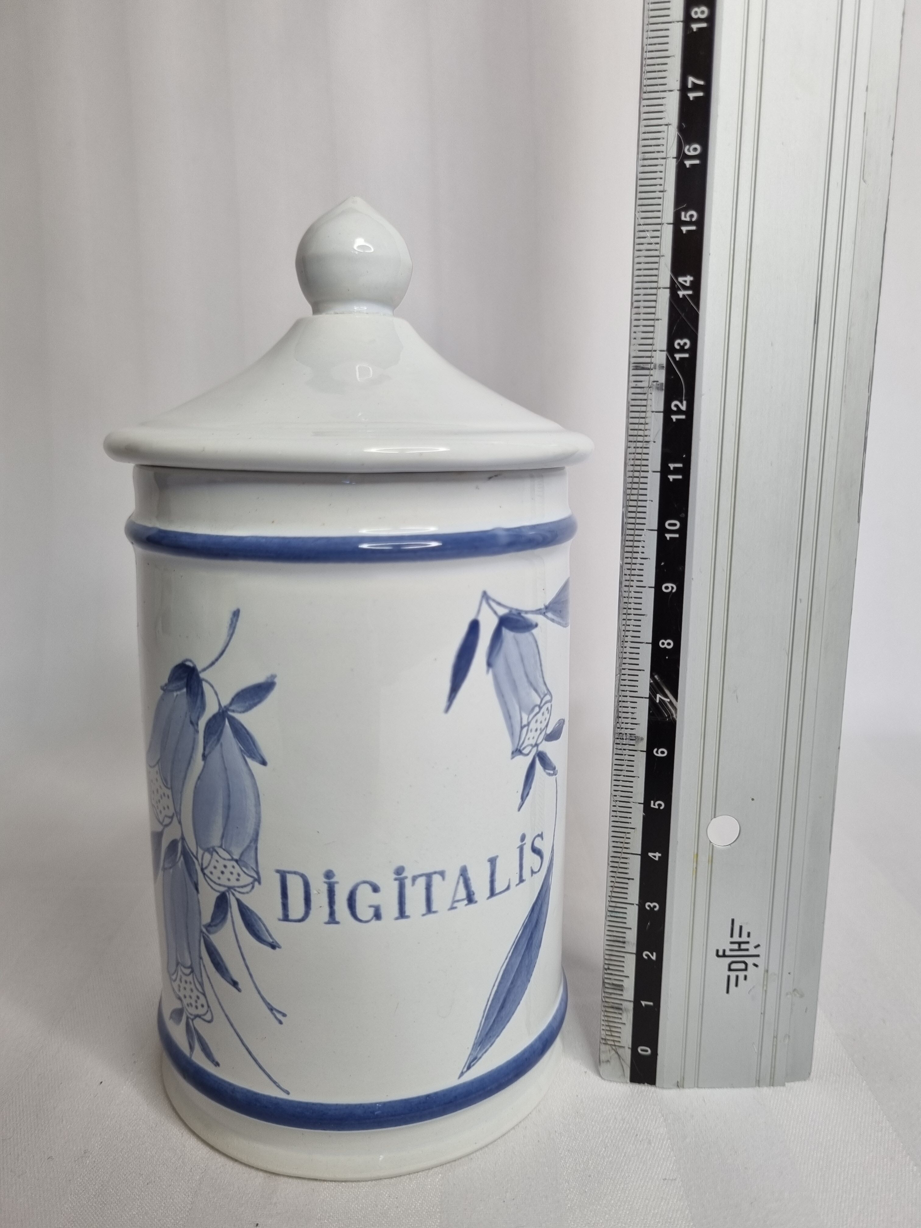 Pharmacy pot in earthenware from Longchamp Digitalis