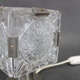 1970s Pair of Glass Table Lamps by Kamenicky Senov, Czechoslovakia