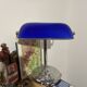 Lampe de banquier bleu/argent